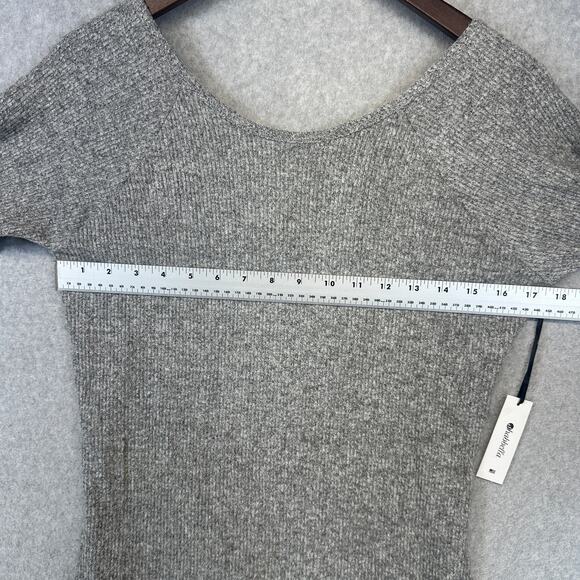 Shabbella Top Womens Large Gray Rayon Blend Scoop Back Long Sleeve Pullover NWT - Picture 10 of 12
